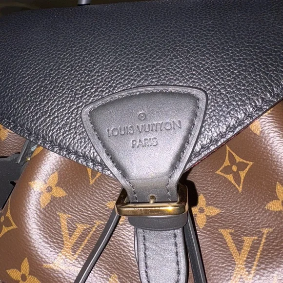 LOUIS VUITTON
Montsouris NM Monogram Canvas Leather Backpack Black - Picture 7 of 10